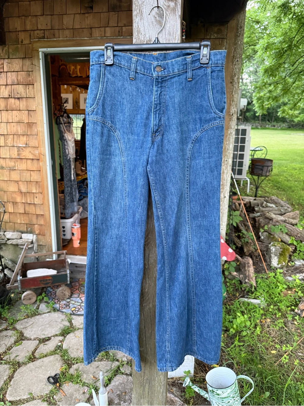 Vintage 70’s Levi’s Orange Tag “Fresh Produce” Saddleback Flare Bell Bottom Jean